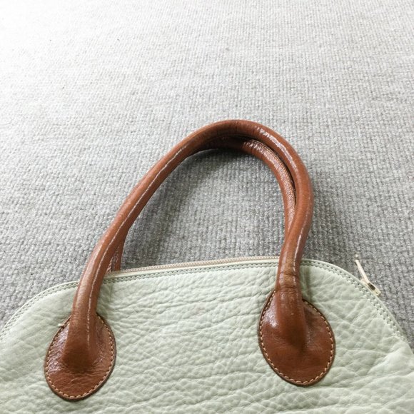 Furla Bag Womens Brown Beige Small Leather Zipper Replaced 8X10X3 Drop 6in - Picture 3 of 5